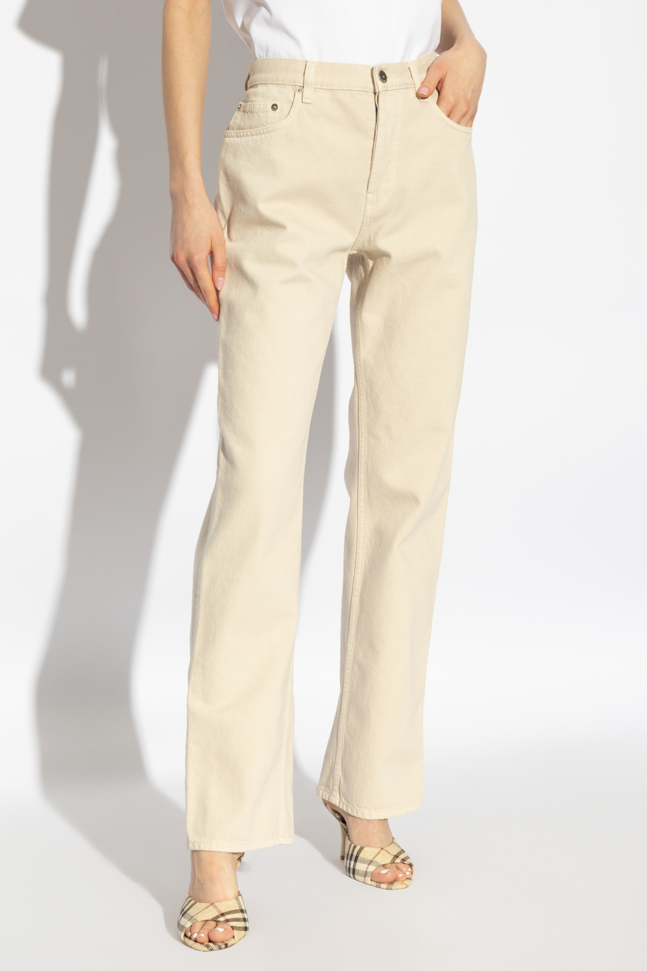 BURBERRY Woman Jeans Beige 8101479